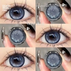 Kính áp tròng 6 tháng MOSE BLUE màu xanh sáng tây giãn tròng nhỏ GTRENDY