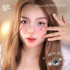 Kính áp tròng 6 tháng MOSE BLUE màu xanh sáng tây giãn tròng nhỏ GTRENDY