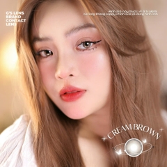 Kính áp tròng 6 tháng CREAM BROWN màu xám nâu sáng tây giãn tròng nhỏ GTRENDY - MC38