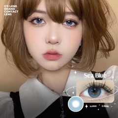 Kính áp tròng 6 tháng SEA BLUE màu xanh sáng tây giãn tròng nhỏ GTRENDY - MC38