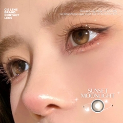 Kính áp tròng 6 tháng SUNSET MOONLIGHT BROWN màu nâu tự nhiên giãn tròng nhỏ GTRENDY - MC38