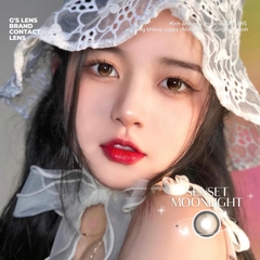 Kính áp tròng 6 tháng SUNSET MOONLIGHT BROWN màu nâu tự nhiên giãn tròng nhỏ GTRENDY - MC38