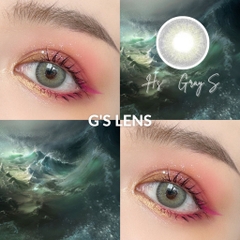 Kính áp tròng 6 tháng HS GRAY màu xám rêu sáng tây giãn tròng nhỏ GTRENDY - MC38