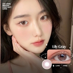 Kính áp tròng 6 tháng LILY GRAY màu xám hồng tự nhiên giãn tròng nhỏ GTRENDY - MC38