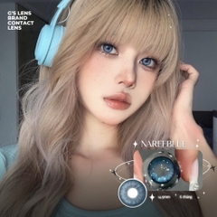 Kính áp tròng 6 tháng NAREE BLUE màu xanh dương sáng tây giãn tròng vừa GTRENDY - AL Color 38