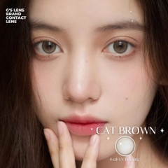 Kính áp tròng 6 tháng CAT DIAMOND BROWN màu nâu tự nhiên giãn tròng nhỏ GTRENDY -