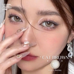 Kính áp tròng 6 tháng CAT DIAMOND BROWN màu nâu tự nhiên giãn tròng nhỏ GTRENDY -