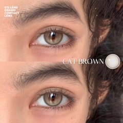 Kính áp tròng 6 tháng CAT DIAMOND BROWN màu nâu tự nhiên giãn tròng nhỏ GTRENDY -
