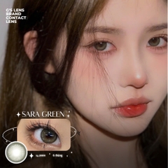 Kính áp tròng 6 tháng SARA GREEN màu xanh lá tự nhiên giãn tròng nhỏ GTRENDY - HC40