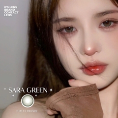 Kính áp tròng 6 tháng SARA GREEN màu xanh lá tự nhiên giãn tròng nhỏ GTRENDY - HC40