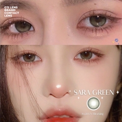 Kính áp tròng 6 tháng SARA GREEN màu xanh lá tự nhiên giãn tròng nhỏ GTRENDY - HC40