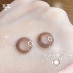 Kính áp tròng 6 tháng FANCI BROWN màu nâu nhũ sáng tây không giãn tròng GTRENDY - MC38