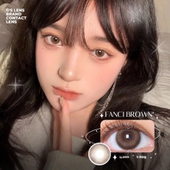 Kính áp tròng 6 tháng FANCI BROWN màu nâu nhũ sáng tây không giãn tròng GTRENDY - MC38