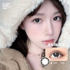 Kính áp tròng 6 tháng JEN BLACK màu đen tự nhiên giãn tròng vừa GTRENDY - MC38