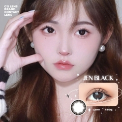 Kính áp tròng 6 tháng JEN BLACK màu đen tự nhiên giãn tròng vừa GTRENDY - MC38