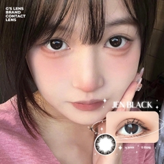 Kính áp tròng 6 tháng JEN BLACK màu đen tự nhiên giãn tròng vừa GTRENDY - MC38