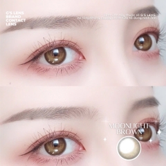 Kính áp tròng 6 tháng MOONLIGHT BROWN màu nâu tự nhiên giãn tròng nhỏ GTRENDY - MC38