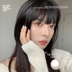 Kính áp tròng 6 tháng MOONLIGHT BROWN màu nâu tự nhiên giãn tròng nhỏ GTRENDY - MC38