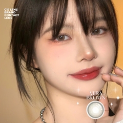 Kính áp tròng 6 tháng VERA BROWN màu nâu tự nhiên không giãn tròng GTRENDY - MC38