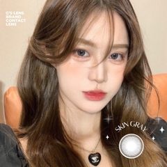 Kính áp tròng 6 tháng SKIN GRAY màu xám xanh tự nhiên giãn tròng nhỏ GTRENDY - MC38