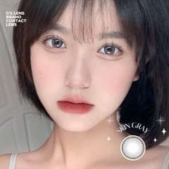 Kính áp tròng 6 tháng SKIN GRAY màu xám xanh tự nhiên giãn tròng nhỏ GTRENDY - MC38