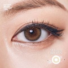 Kính áp tròng 6 tháng MH0335 BROWN màu nâu tự nhiên không giãn tròng GTRENDY - MC38