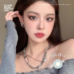Kính áp tròng 6 tháng X651 BLUE màu xanh dương sáng tây không giãn tròng GTRENDY - MC38