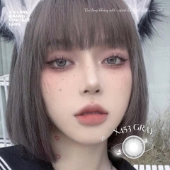 Kính áp tròng 6 tháng X453 GRAY màu xám sáng tây giãn tròng nhỏ GTRENDY - MC38