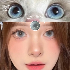 Kính áp tròng 6 tháng SOFT BLUE màu xanh sáng tây giãn tròng nhỏ GTRENDY - MCK1