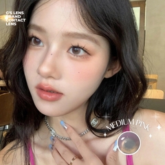 Kính áp tròng 6 tháng MEDIUM PINK màu hồng nâu sáng tây giãn tròng nhỏ GTRENDY - MC38