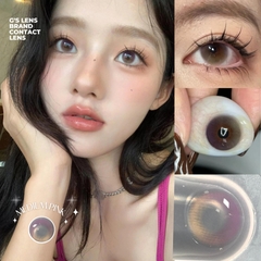Kính áp tròng 6 tháng MEDIUM PINK màu hồng nâu sáng tây giãn tròng nhỏ GTRENDY - MC38