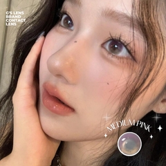 Kính áp tròng 6 tháng MEDIUM PINK màu hồng nâu sáng tây giãn tròng nhỏ GTRENDY - MC38