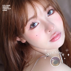 Kính áp tròng 6 tháng MEDIUM PINK màu hồng nâu sáng tây giãn tròng nhỏ GTRENDY - MC38
