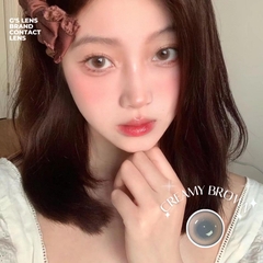 Kính áp tròng 6 tháng CREAMY BROWN màu nâu tự nhiên giãn tròng nhỏ GTRENDY - MC38