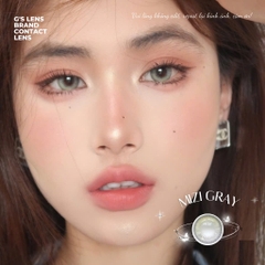 Kính áp tròng 6 tháng MIZI GRAY màu xám rêu sáng tây giãn tròng nhỏ GTRENDY - MC38