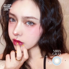 Kính áp tròng 6 tháng XIRIA GRAY màu xám xanh sáng tây giãn tròng nhỏ GTRENDY - MC38