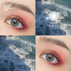 Kính áp tròng 6 tháng XIRIA GRAY màu xám xanh sáng tây giãn tròng nhỏ GTRENDY - MC38