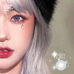 Kính áp tròng 6 tháng XIRIA GRAY màu xám xanh sáng tây giãn tròng nhỏ GTRENDY - MC38