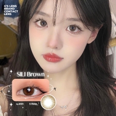 Kính áp tròng 6 tháng SILI BROWN màu nâu tự nhiên giãn tròng nhỏ