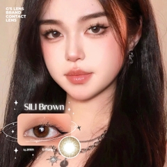 Kính áp tròng 6 tháng SILI BROWN màu nâu tự nhiên giãn tròng nhỏ