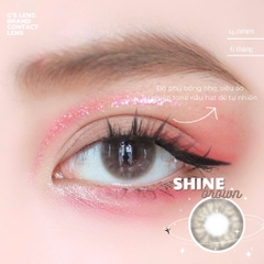 Kính áp tròng 6 tháng SHINE BROWN màu nâu tự nhiên giãn tròng nhỏ