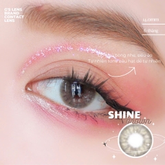 Kính áp tròng 6 tháng SHINE BROWN màu nâu tự nhiên giãn tròng nhỏ