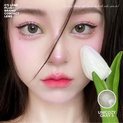 Kính áp tròng 6 tháng UNICOZY GRAY màu xám sáng tây giãn tròng nhỏ