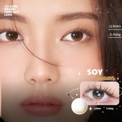 Kính áp tròng 6 tháng SOY BROWN màu nâu tự nhiên không giãn tròng