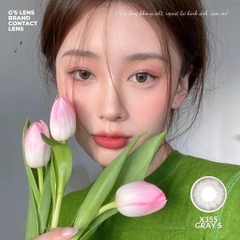 Kính áp tròng 6 tháng X335 GRAY màu xám tự nhiên không giãn tròng GTRENDY - MC38