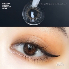 Kính áp tròng 6 tháng X335 GRAY màu xám tự nhiên không giãn tròng GTRENDY - MC38
