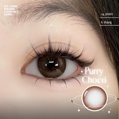 Kính áp tròng 6 tháng PURRY CHOCO màu choco tự nhiên giãn tròng nhỏ