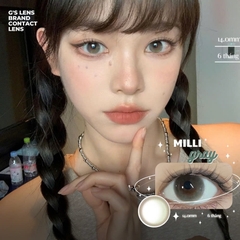 Kính áp tròng 6 tháng MILLI GRAY màu xám rêu sáng tây giãn tròng nhỏ GTRENDY - MC38