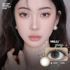 Kính áp tròng 6 tháng MILLI GRAY màu xám rêu sáng tây giãn tròng nhỏ GTRENDY - MC38