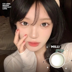 Kính áp tròng 6 tháng MILLI GRAY màu xám rêu sáng tây giãn tròng nhỏ GTRENDY - MC38